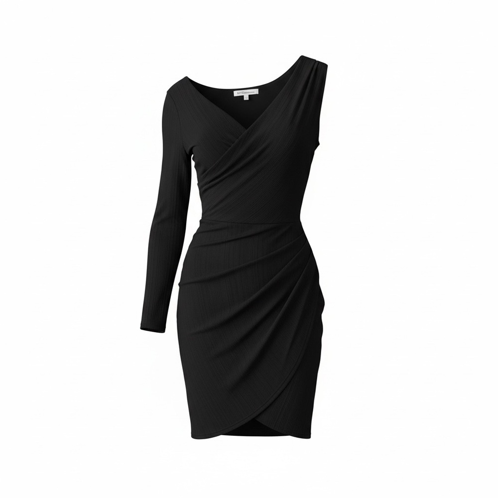 BCBGeneration One Shoulder Black Dress
